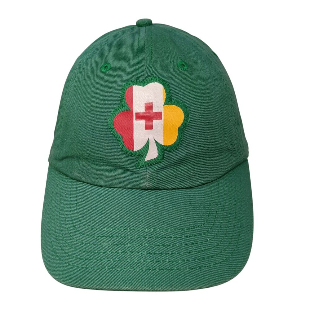 Clover Logo Patch Slideback Hat Green One Size Adjustable 6 Panel